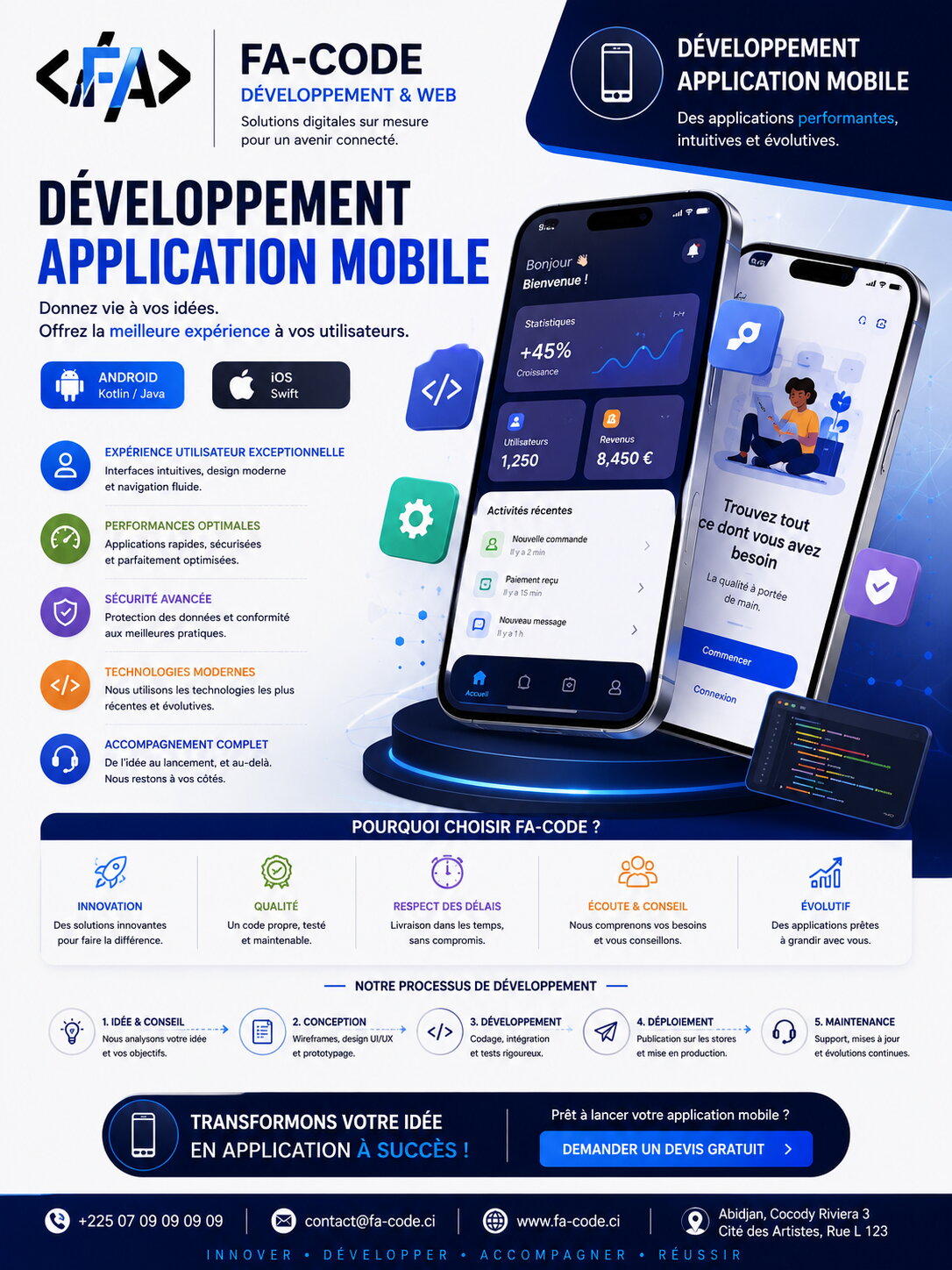 Développement application mobile