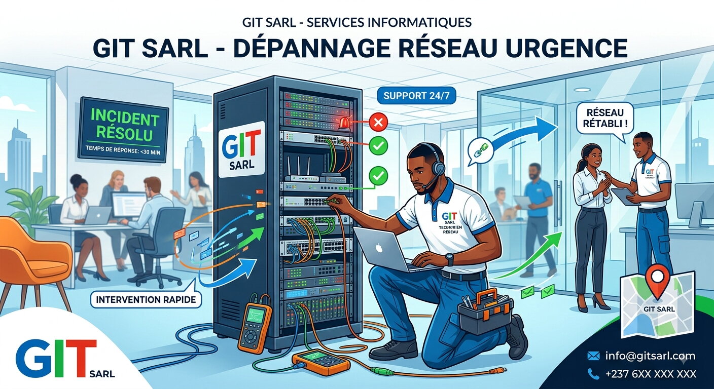 Dépannage réseau urgence